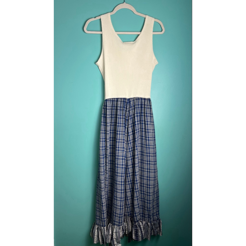 Vintage 80s/90s Nina Piccalino Plaid Prairie Dress – Cottagecore Made in USA - Picture 10 of 10